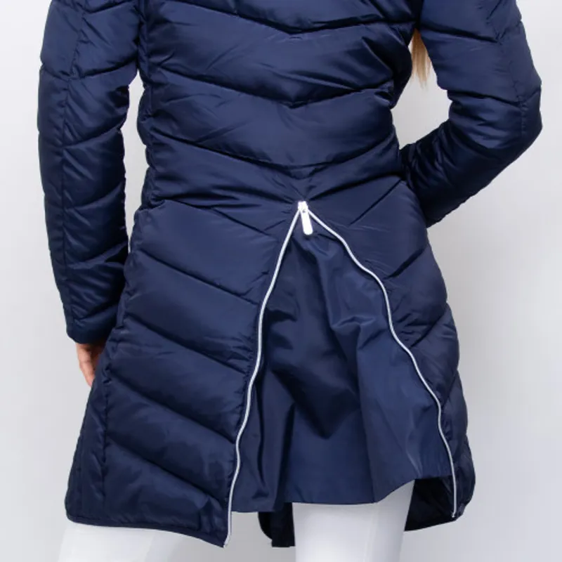 Coldstream Kimmerston Long Quilted Coat in Navy-10
